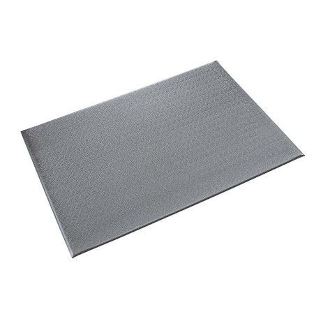 Crown Matting Technologies Antifatigue Mat, 6' L x 4' W, 1/2" Thickness, Zedlan Foam, Steel Gray K4 0046GY